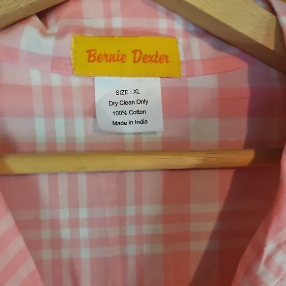 Pink Plaid Short Sleeve Dress - Picture 2 of 3